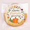 Big Dot of Happiness Fall Friends Thanksgiving Stickers and Clear Cookie Bags, Cellophane Treat Bags 4.25x7 Inches, Party Favor Gifts - 25 Count